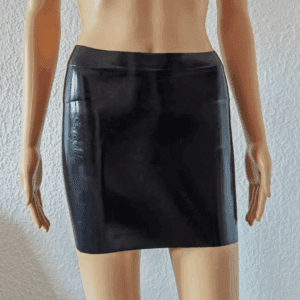 Latex pencil skirt